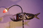 dragon des abysses d'Arzée création luminaire, sculpture objet d’art métallique Tarek et Esther Nasser , givraines loiret 